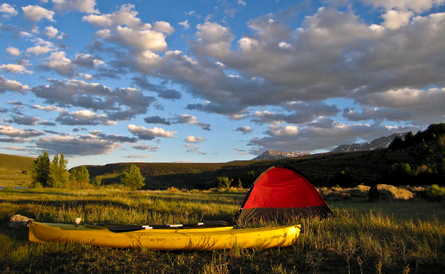 Summer camping in Colorado.
